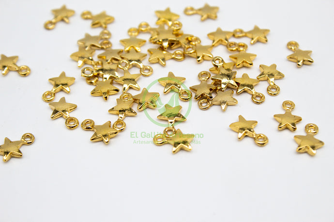 #592 Chapa de Oro Dije - Mini Estrella Lisa