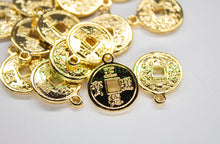 Cargar imagen en el visor de la galería, #863 Chapa de Oro - Enlazador Dije Moneda Yuan (PIEZA)
