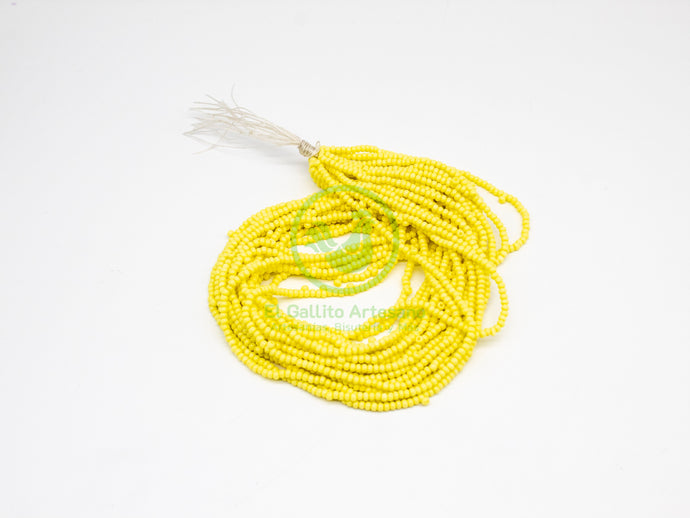 Chaquira Calibrada Amarillo Pastel - 10Pzs