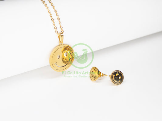 Collar Acero #13 - Cara Feliz