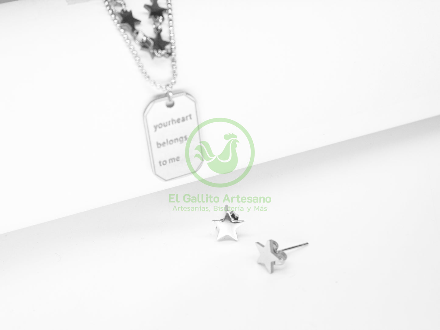 Collar Acero #42 - Estrella "Your Heart Belongs To Me"