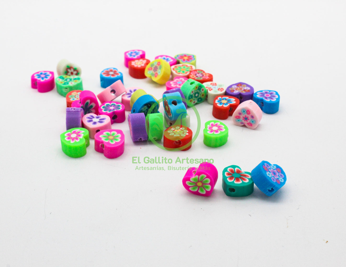 Fimo Corazón/Flor BL
